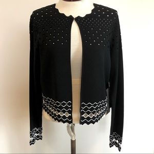 NWT Carlisle Eyelet Cardigan B&W